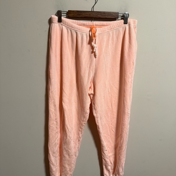 SKIMS Lounge SET French Terry Jogger Cuffed Zip Up Hoodie Orange- Size Large - Picture 4 of 11